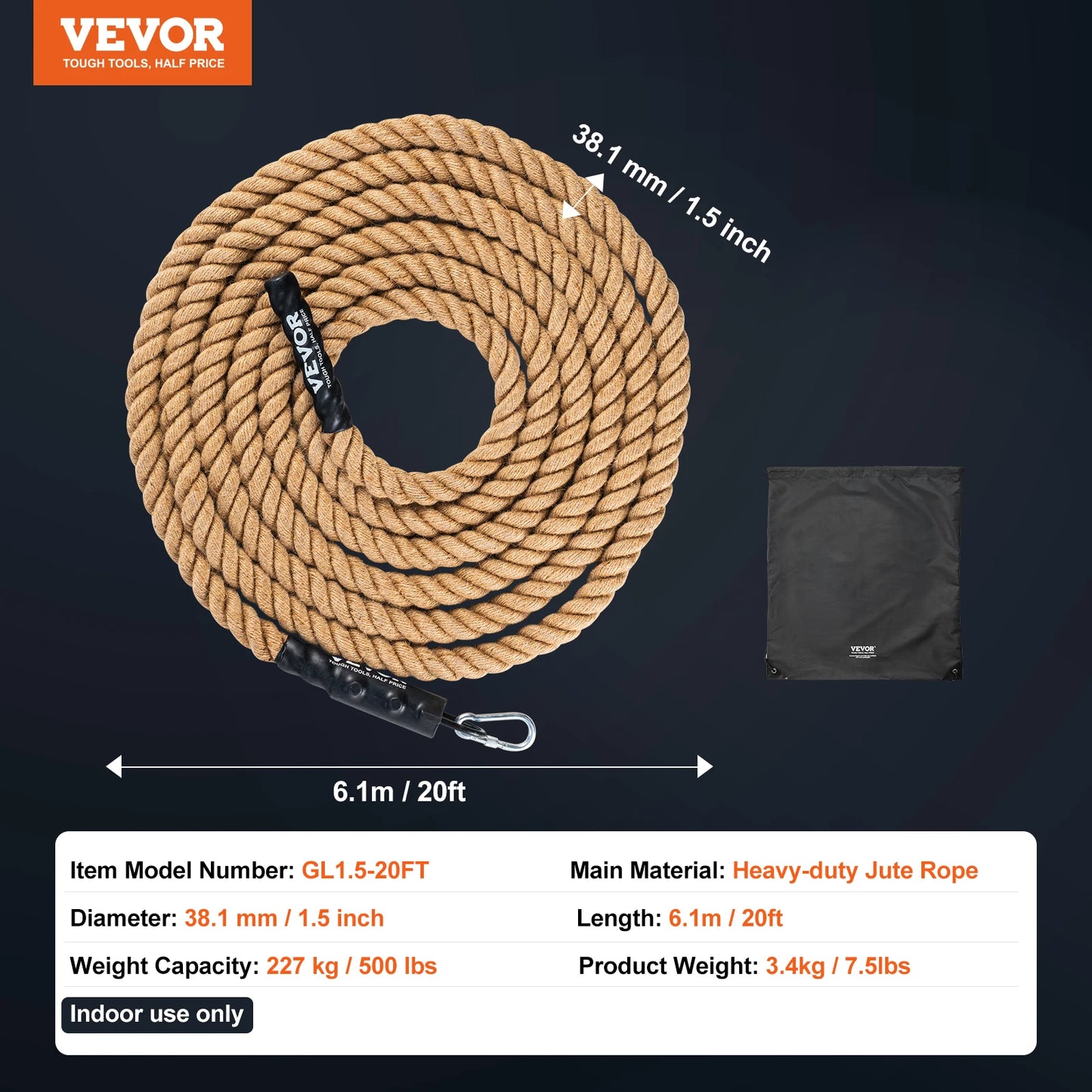 10-30FT Gym Climbing Rope Gym Fitness Training Rope Gym Exercise Workout Rope for Adults, Climbing Rope for Fitness
