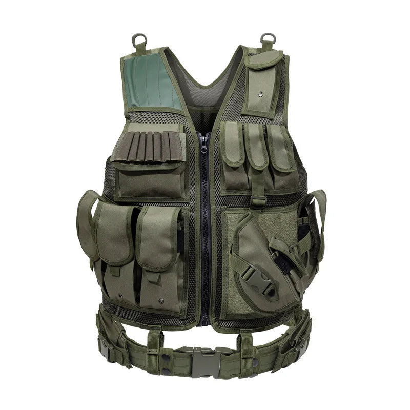 Adjustable Molle Tactical Vest Combat Body Armor Vests Security Guard Hunting Army Outdoor CS War Game Airsoft Training Jacket