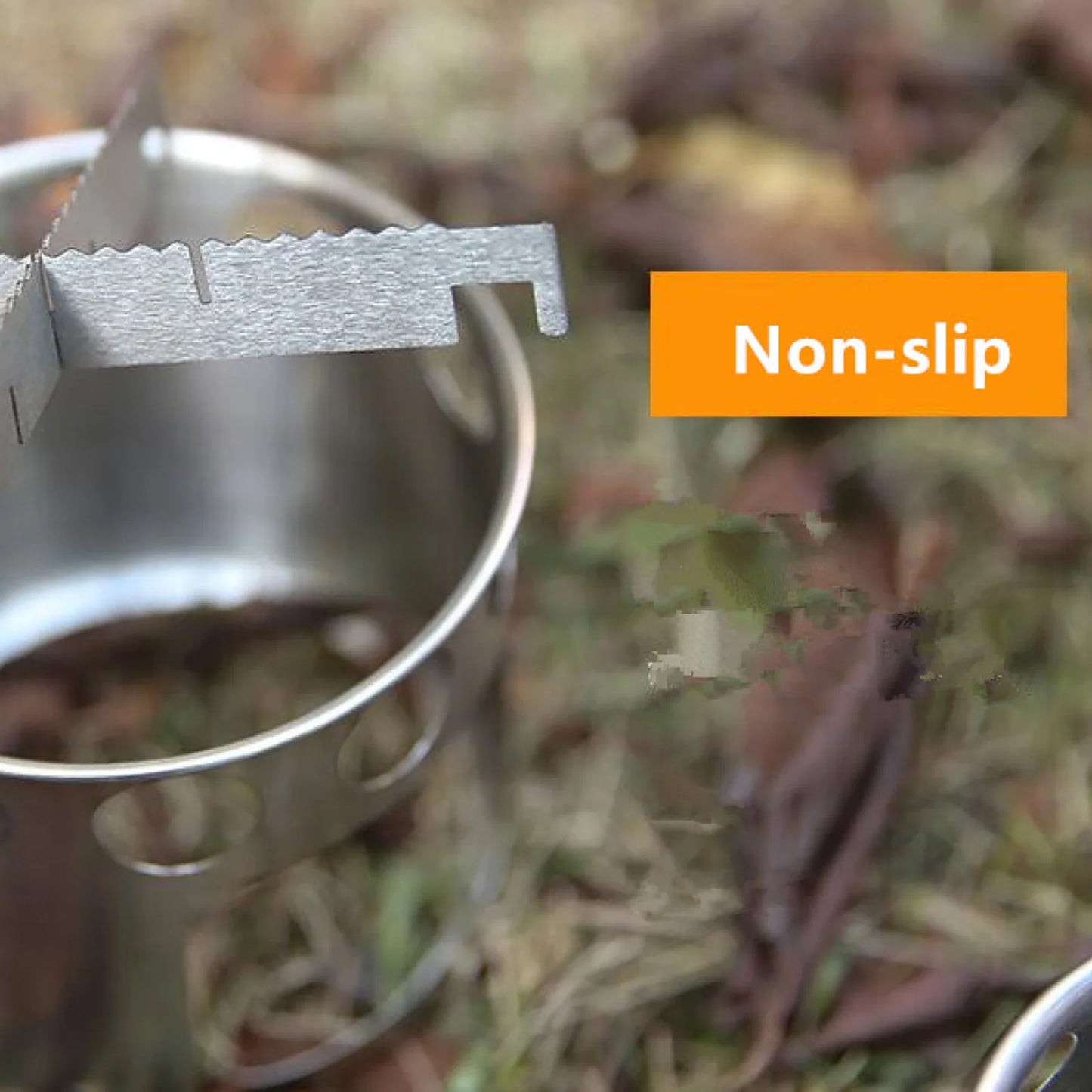 Portable Outdoor 304 Stainless Steel Wood-burning Stove Set Camping Folding Windproof Stove Heating Stove Barbecue Set