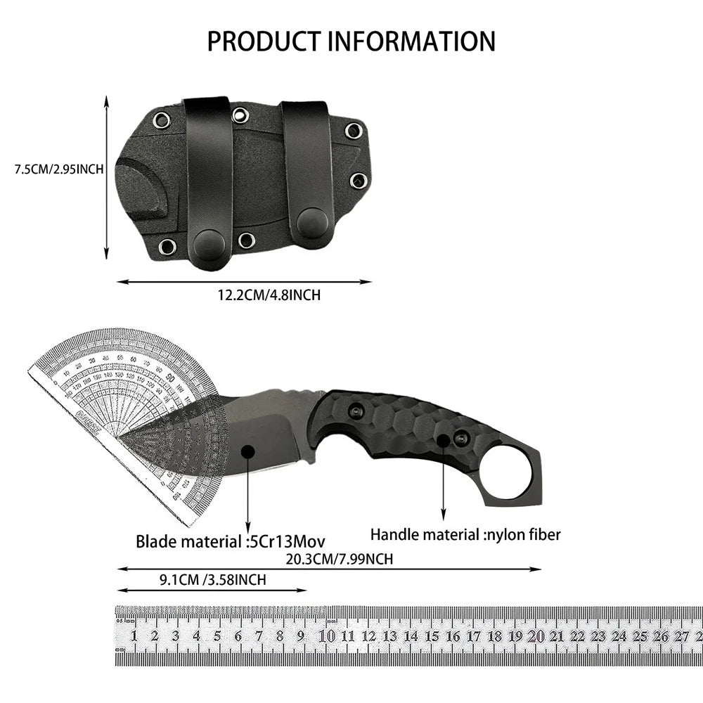 Outdoor Camping EDC Practical Cutting Knife Survival Tool for Exploration Fishing Knife Hunting Knife Men's Gift Tool