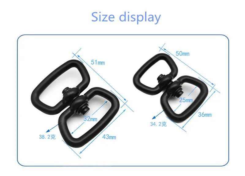 25/32mm 2/4PCS Pet traction dog buckle 8-character buckle multi-functional rotating ring climbing rope connection ring universal