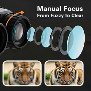 Night Vision Binoculars Goggles 8X Digital Zoom 1000ft HD 1080P with IR Illuminator & Video Recording 4K for Hunting/Camping