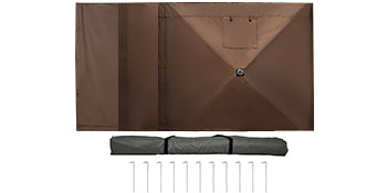 Pop-up Camping Gazebo Camping Canopy Shelter 6 Sided 12' x 12' / 10' x 10' Sun Shade Tents & Canopies Camping & Hiking