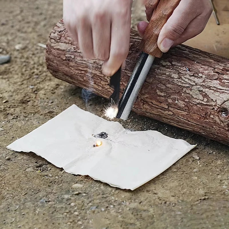 Flint Camping Fire EDC Tool Outdoor Multifunctional Flint Magnesium Stick Portable Wilderness Survival Emergency Fire Starter
