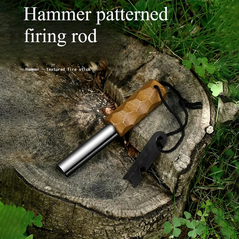 Flint Camping Fire EDC Tool Outdoor Multifunctional Flint Magnesium Stick Portable Wilderness Survival Emergency Fire Starter