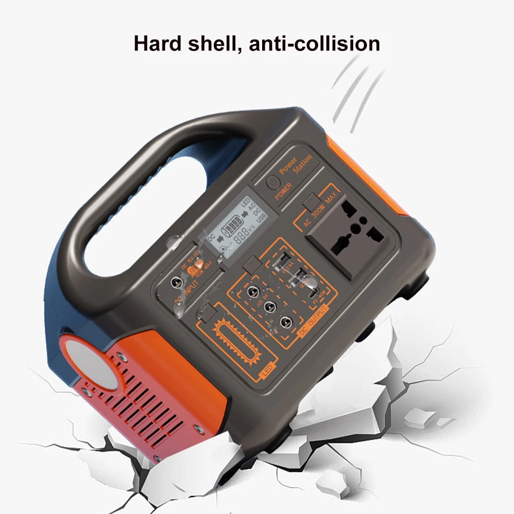 300W 500W 460.8Wh Portable Power Station Solar Generator AC 110V Emergency Power