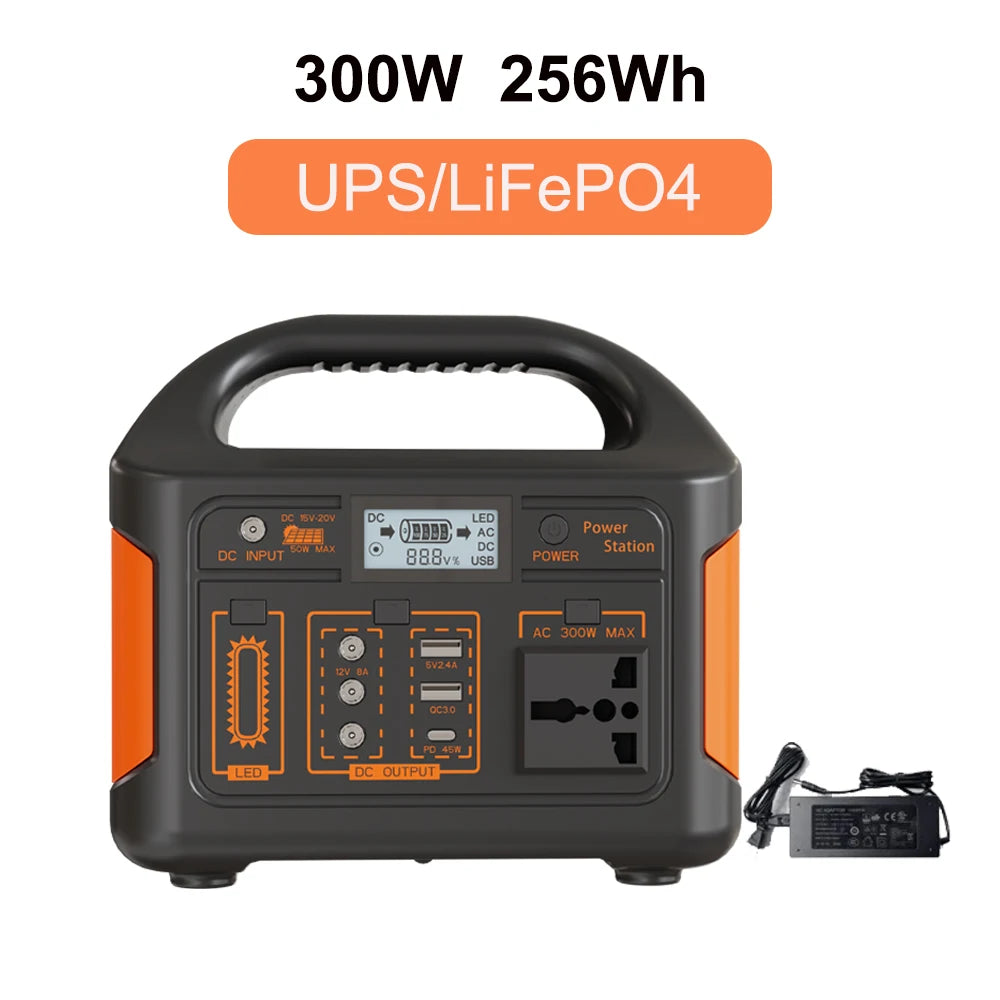 300W 500W 460.8Wh Portable Power Station Solar Generator AC 110V Emergency Power