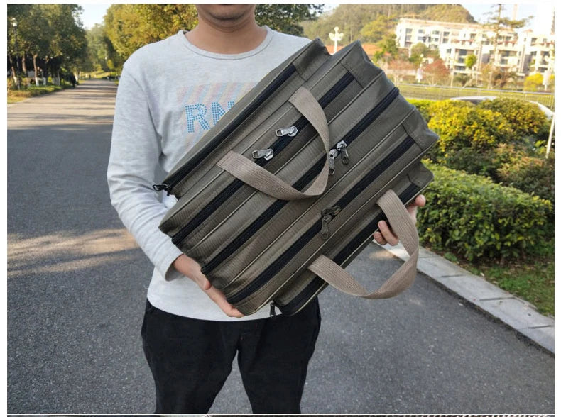 Portable 2/3 Layer Men's Fishing Bag 50/60/70/80CM Fish Rod Carrier Oxford Fishing Pole Tools Outdoor Waterproof Pesca XA220G