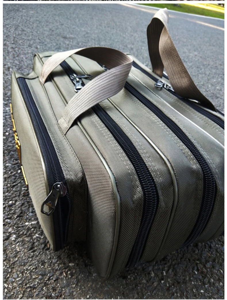 Portable 2/3 Layer Men's Fishing Bag 50/60/70/80CM Fish Rod Carrier Oxford Fishing Pole Tools Outdoor Waterproof Pesca XA220G