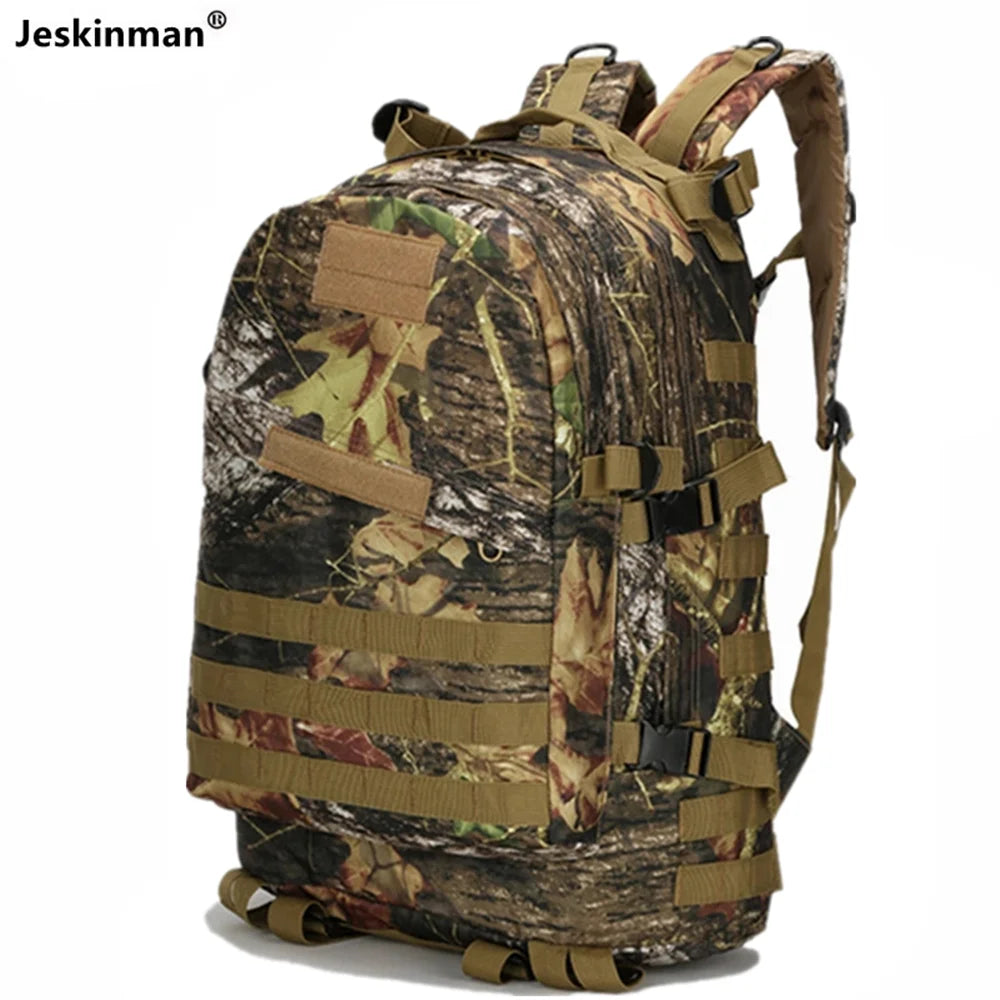 Waterproof  Camouflage Hunting Fishing Backpack Wear Resistant Oxford Fabric 40L Multi-Functional Double Shoulder Bag