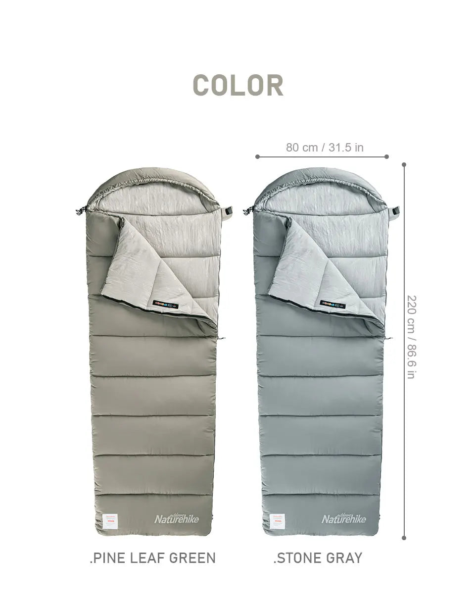 Sleeping Bag M180 Lightweight Sleeping Bag M300 Double Camping Sleeping Bag M400 Machine Washable Winter Sleeping Bag