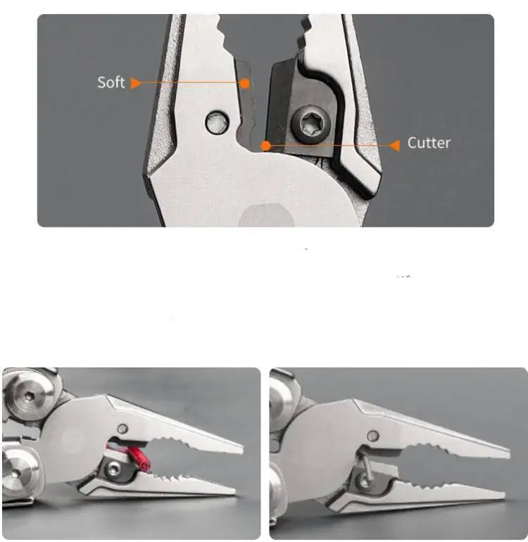 DL10 Emergency Plier Folding Knife Multitool Tactical Clamp Combination Survival Gear Clip Multifunctional Multi Tool