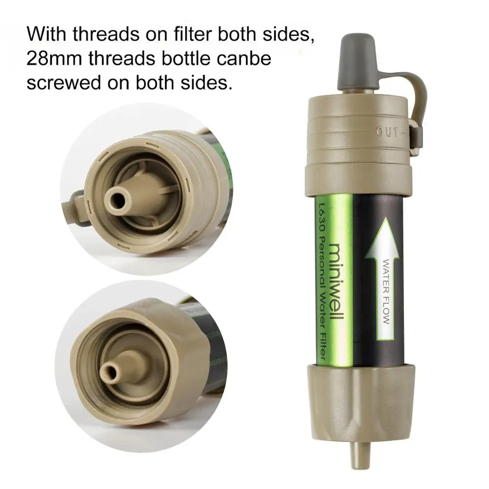L630 Personal Camping Purification Water Filter Straw for Survival or Emergency Supplies