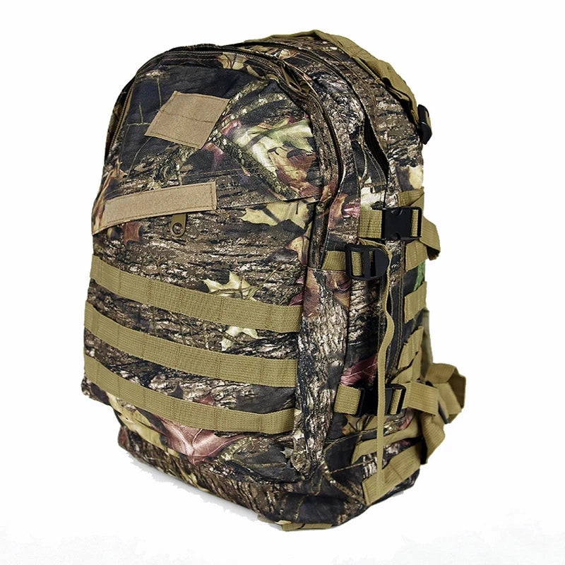 Waterproof  Camouflage Hunting Fishing Backpack Wear Resistant Oxford Fabric 40L Multi-Functional Double Shoulder Bag