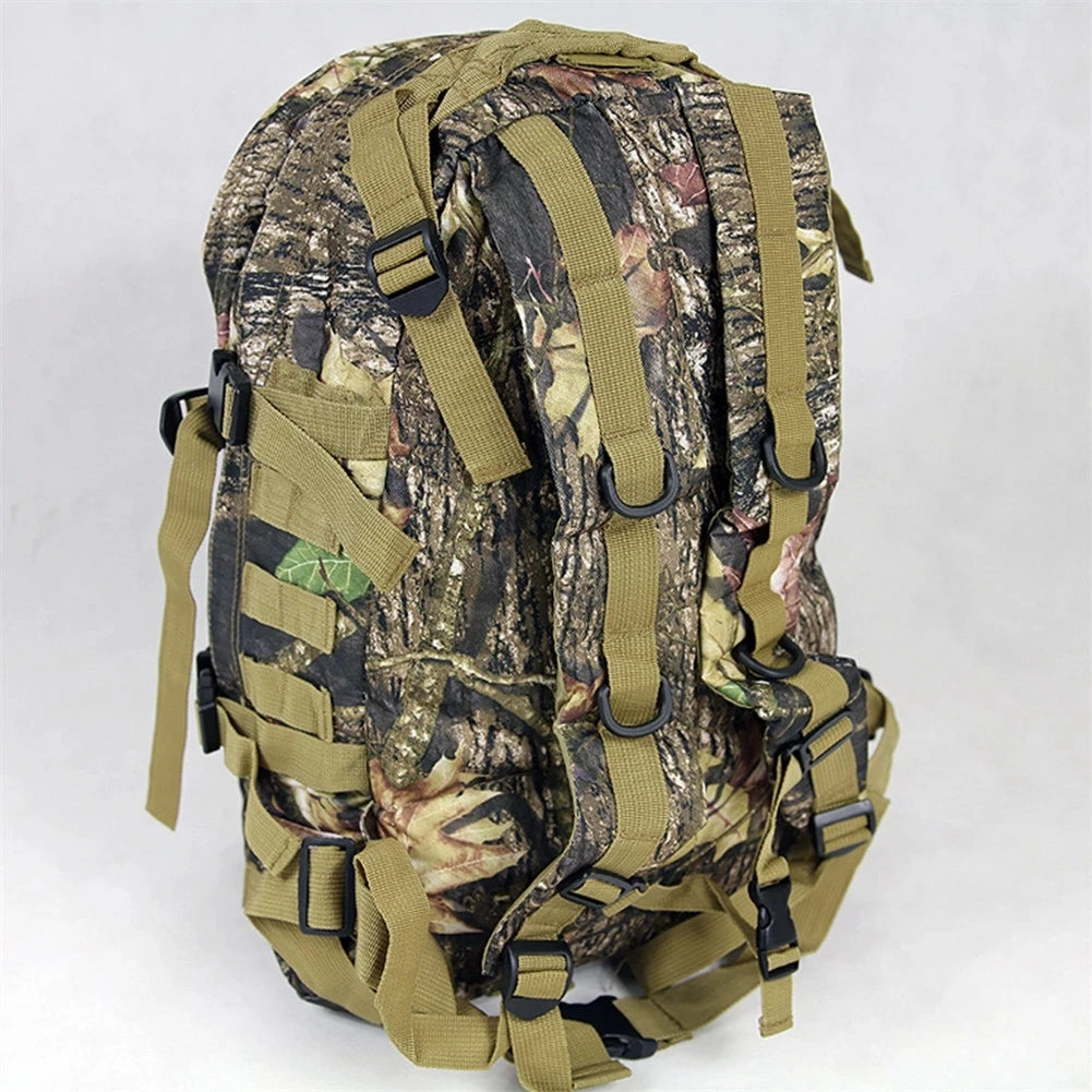 Waterproof  Camouflage Hunting Fishing Backpack Wear Resistant Oxford Fabric 40L Multi-Functional Double Shoulder Bag