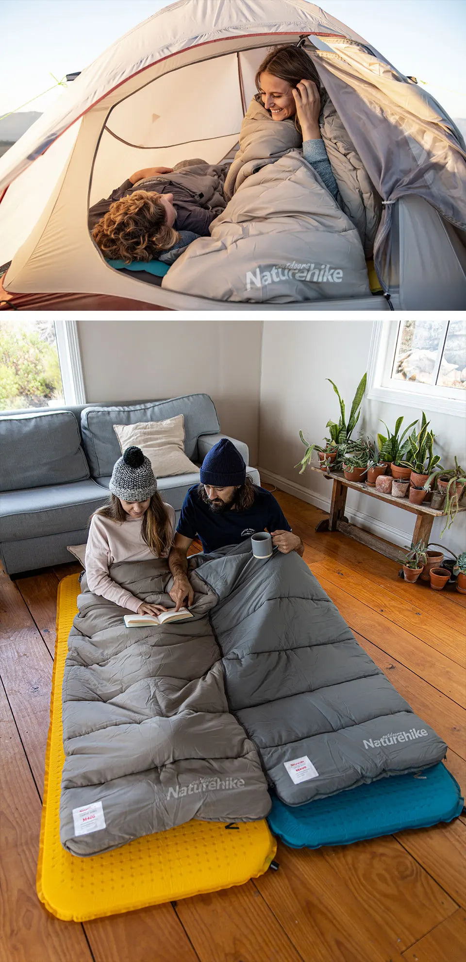 Sleeping Bag M180 Lightweight Sleeping Bag M300 Double Camping Sleeping Bag M400 Machine Washable Winter Sleeping Bag