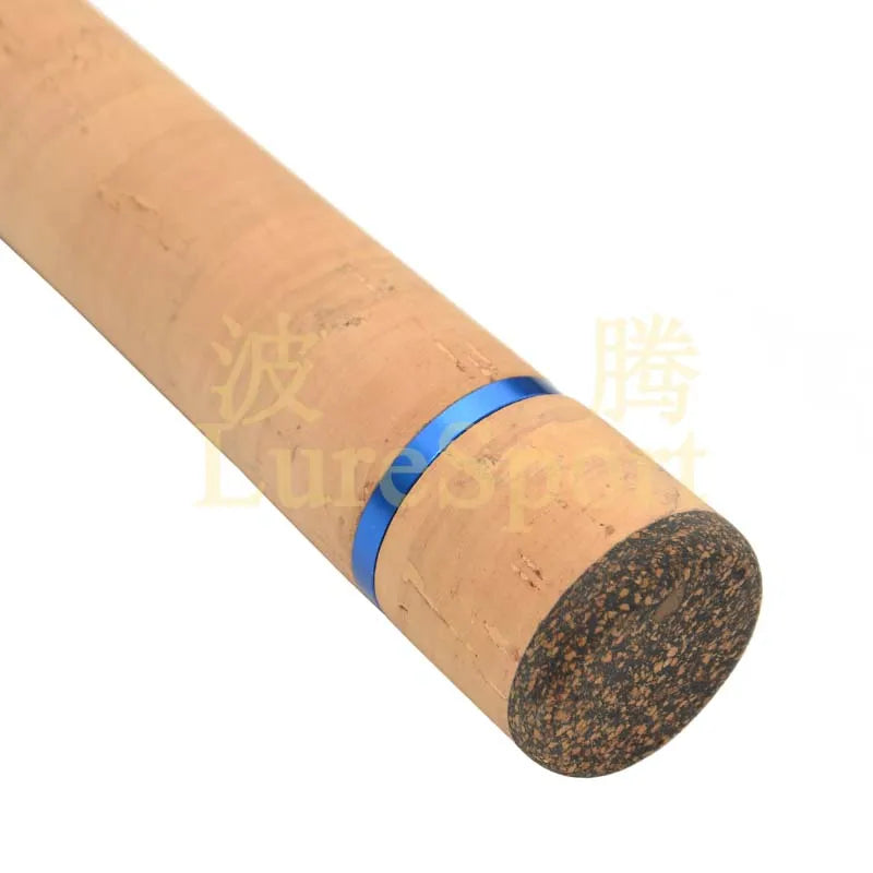 LureSport  cork grip cork Butt Aluminun Ring Set Rod Building Component Cork Rod handle Repair Fishing Pole DIY Accessory