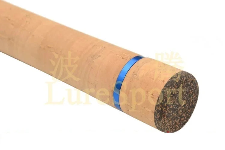 LureSport  cork grip cork Butt Aluminun Ring Set Rod Building Component Cork Rod handle Repair Fishing Pole DIY Accessory