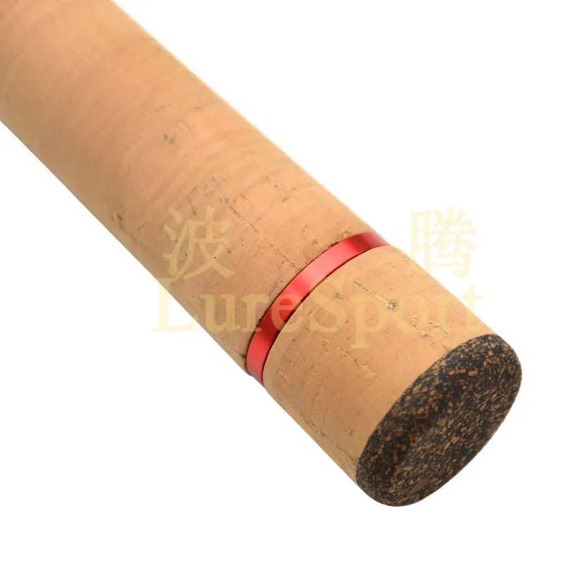 LureSport  cork grip cork Butt Aluminun Ring Set Rod Building Component Cork Rod handle Repair Fishing Pole DIY Accessory