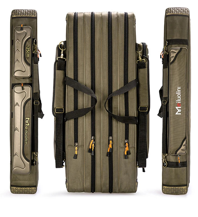 80cm 110cm 120cm Thick Oxford Fishing Bags Foldable Fishing Rod Fishing Pole Tools Storage Bag Large Capacity Pesca Bag XA114G
