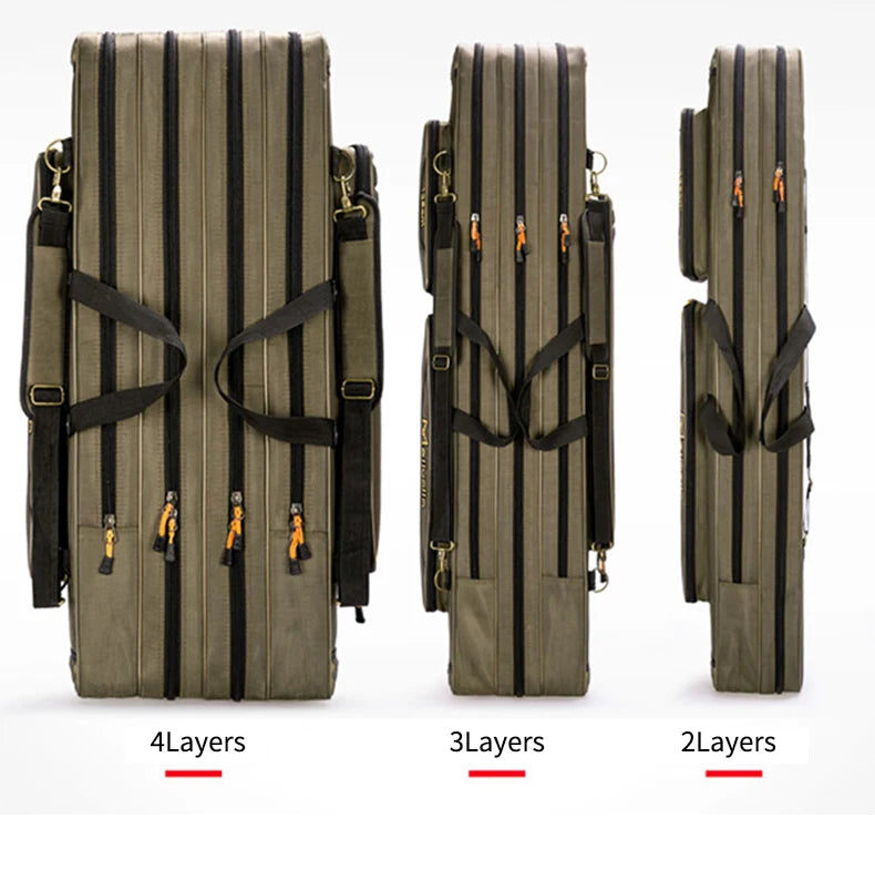 80cm 110cm 120cm Thick Oxford Fishing Bags Foldable Fishing Rod Fishing Pole Tools Storage Bag Large Capacity Pesca Bag XA114G