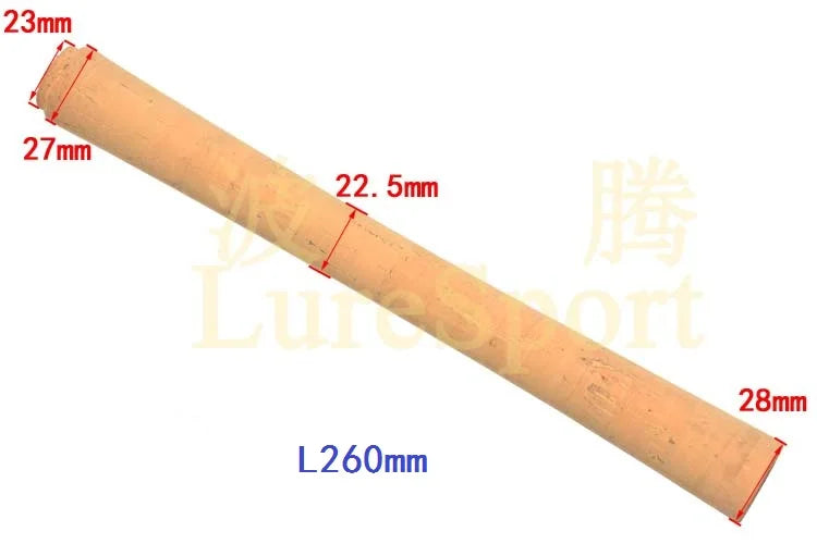 LureSport  cork grip cork Butt Aluminun Ring Set Rod Building Component Cork Rod handle Repair Fishing Pole DIY Accessory