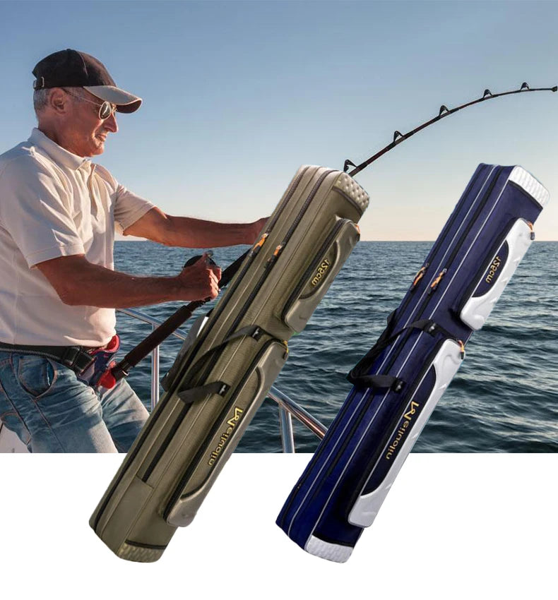 80cm 110cm 120cm Thick Oxford Fishing Bags Foldable Fishing Rod Fishing Pole Tools Storage Bag Large Capacity Pesca Bag XA114G