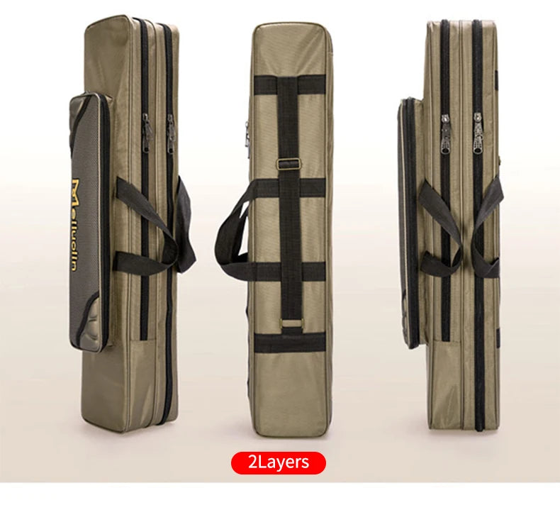 80cm 110cm 120cm Thick Oxford Fishing Bags Foldable Fishing Rod Fishing Pole Tools Storage Bag Large Capacity Pesca Bag XA114G