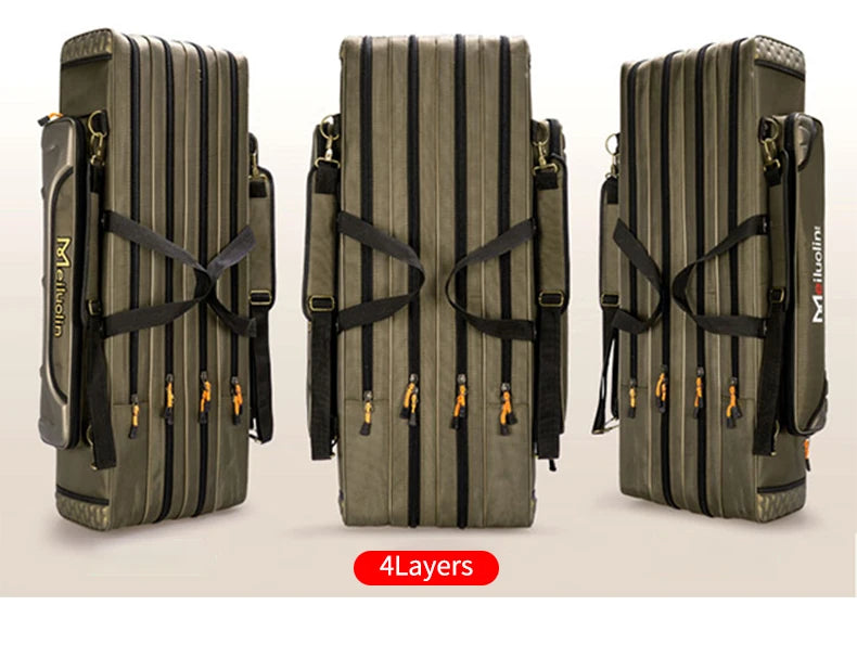 80cm 110cm 120cm Thick Oxford Fishing Bags Foldable Fishing Rod Fishing Pole Tools Storage Bag Large Capacity Pesca Bag XA114G