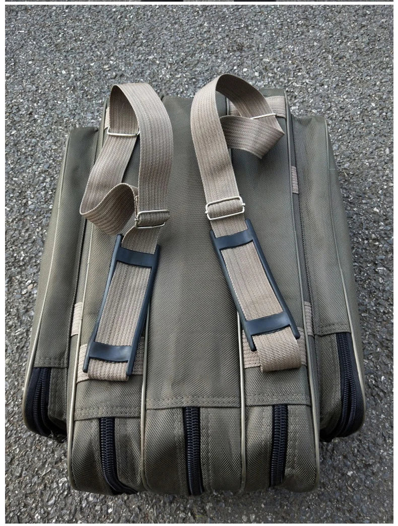 Portable 2/3 Layer Men's Fishing Bag 50/60/70/80CM Fish Rod Carrier Oxford Fishing Pole Tools Outdoor Waterproof Pesca XA220G