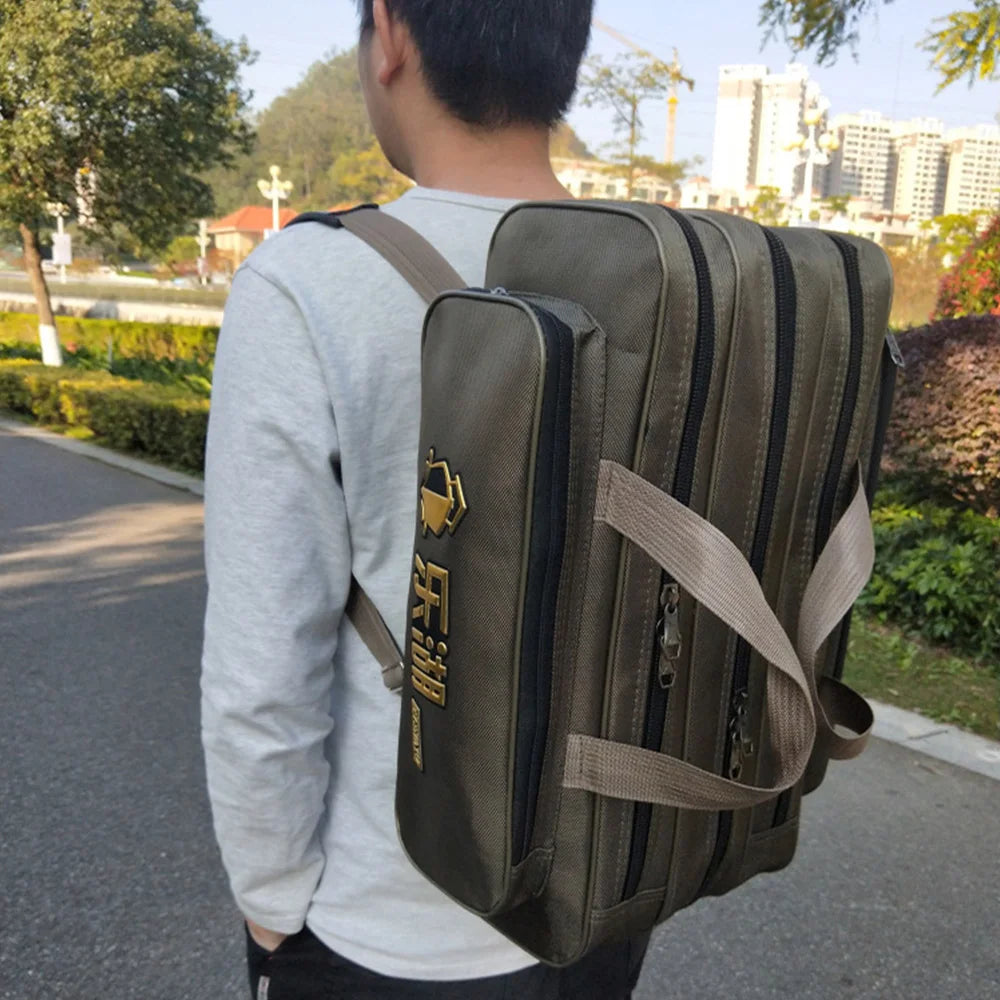 Portable 2/3 Layer Men's Fishing Bag 50/60/70/80CM Fish Rod Carrier Oxford Fishing Pole Tools Outdoor Waterproof Pesca XA220G