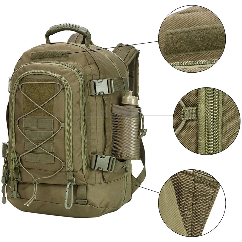 LQARMY 65L Outdoor Tactical Backpack