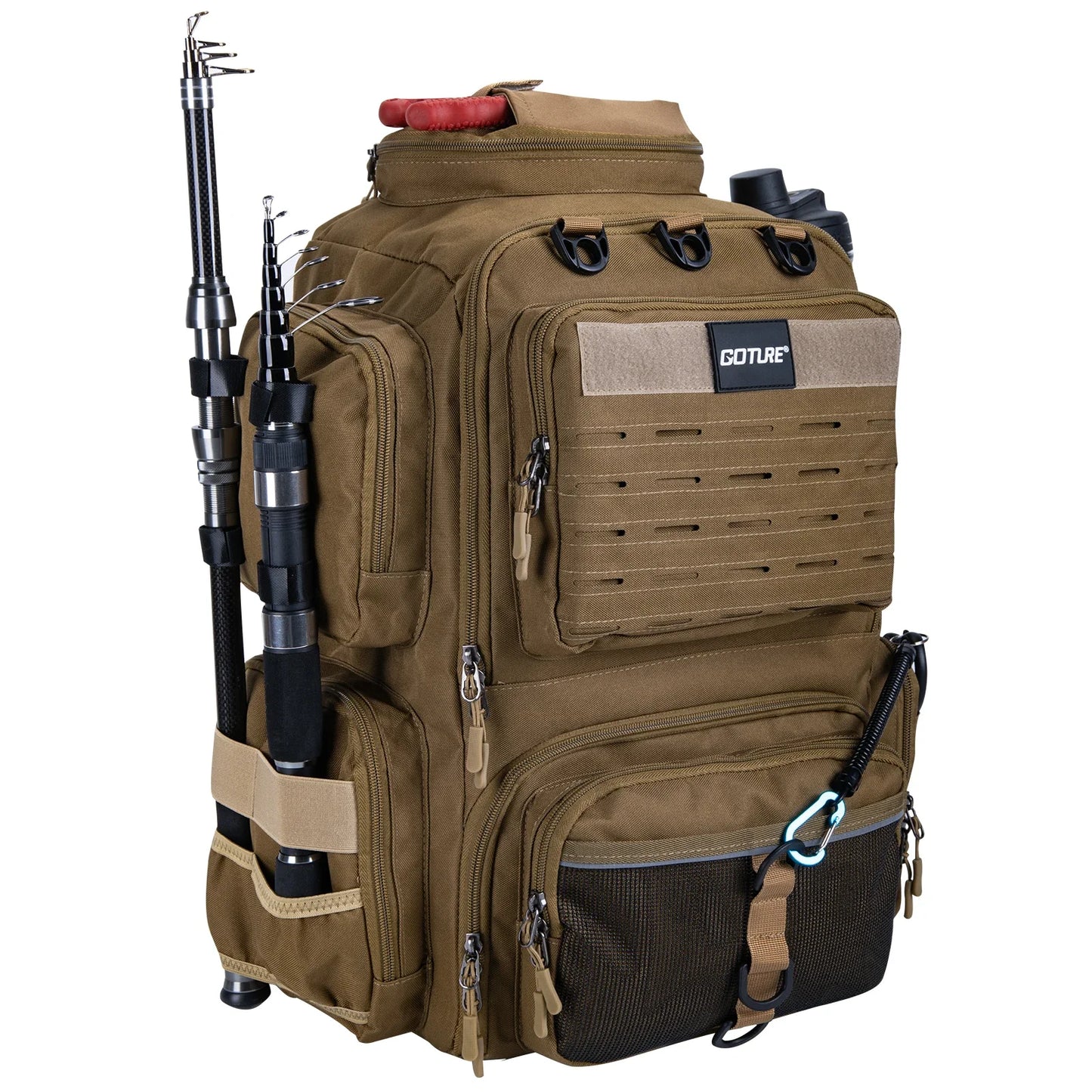 Goture 46X30X17CM 900D Oxford cloth waterproof Fishing Backpack 45L Large Capacity Fishing Gear Storage Backpack Fishing Bag