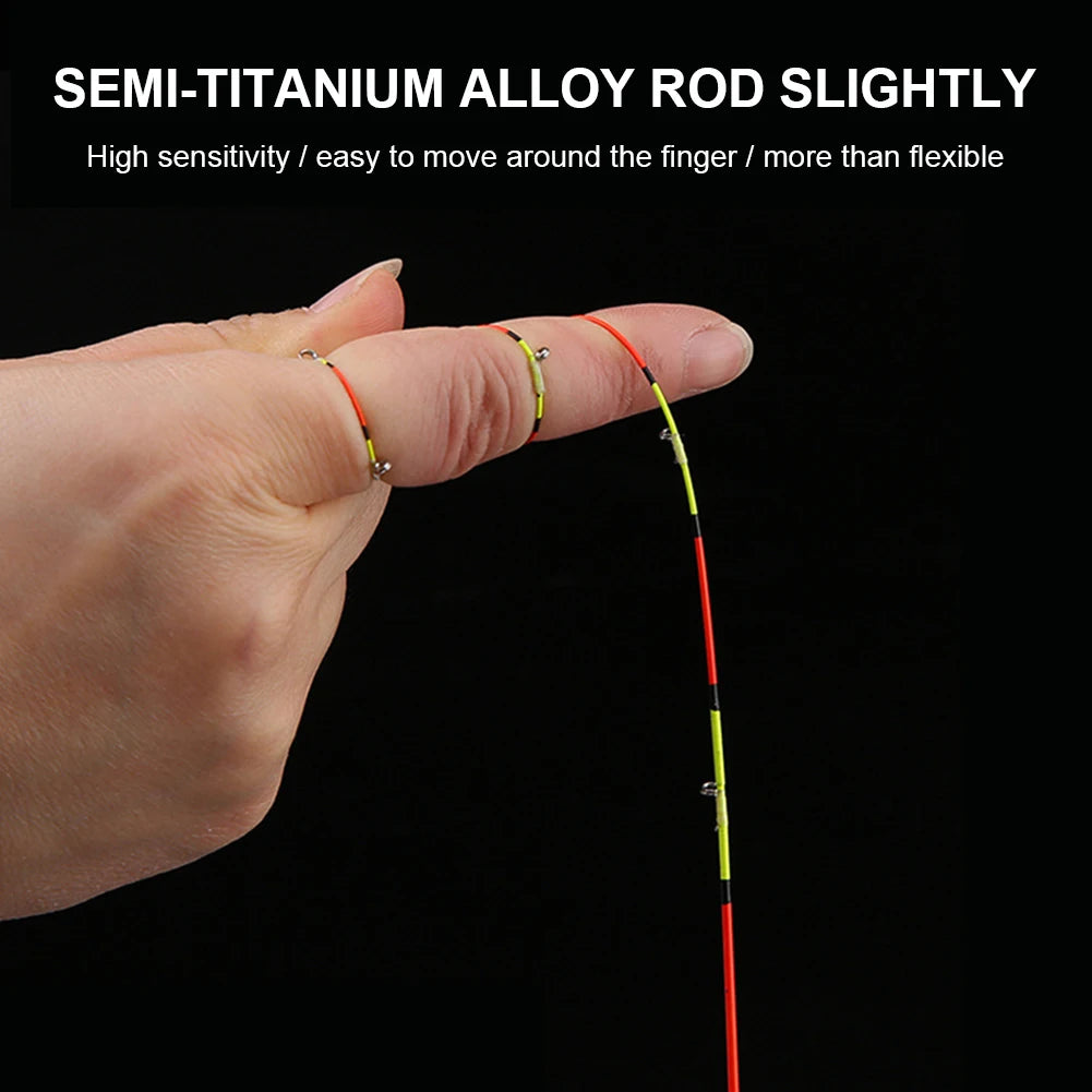 55cm Half/Full Titanium Raft Stick Tip Night Fishing Pole Refit Tip Replacement Outdoor Fishing Tackle Tool Accessories