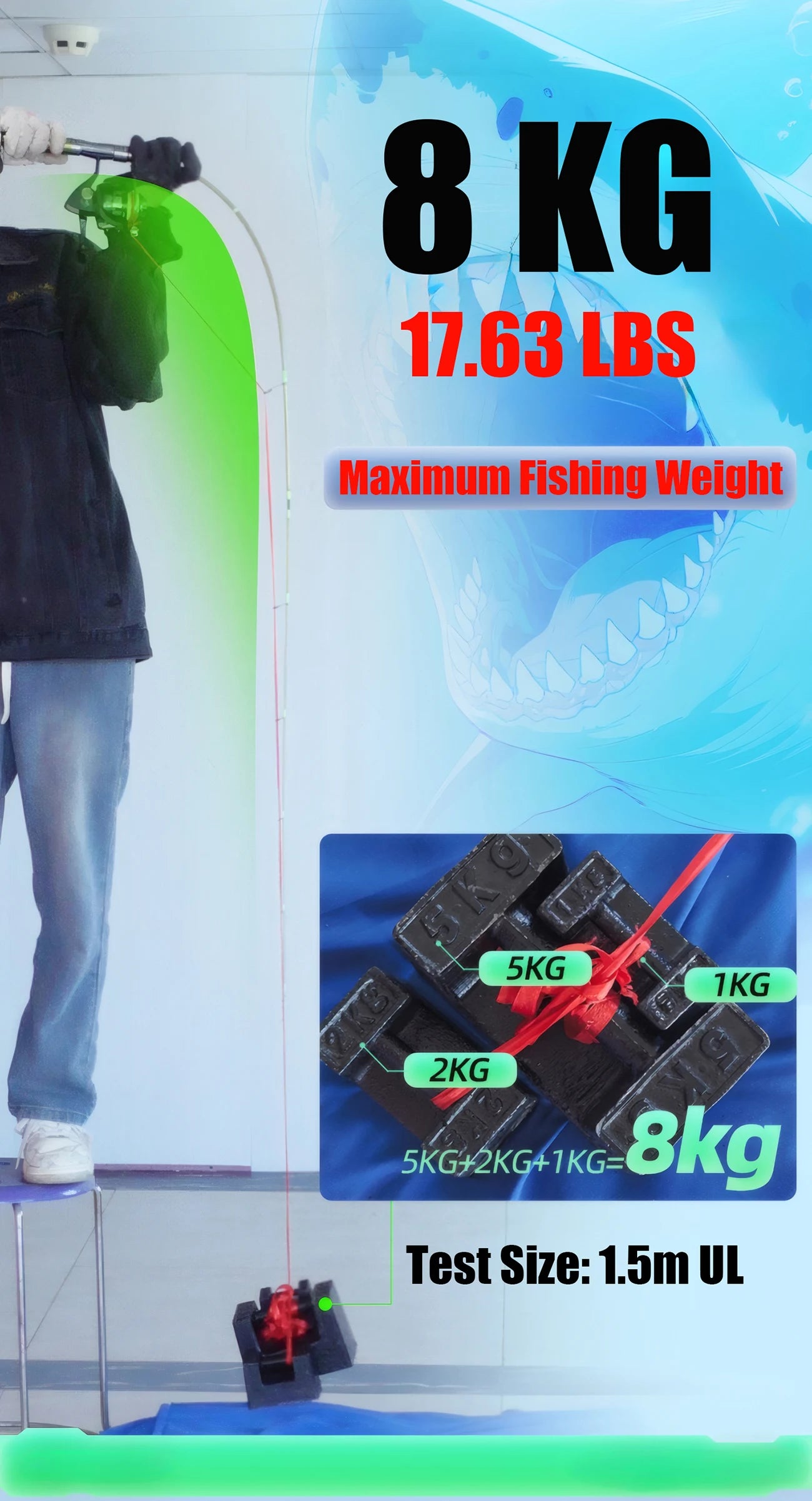UL Lure Fishing Rod Accessories,Ultralight Carbon Fiber Spinning Casting Bait Rod,Carp Trout Bass Fishing Pole Tool,Solid Tip