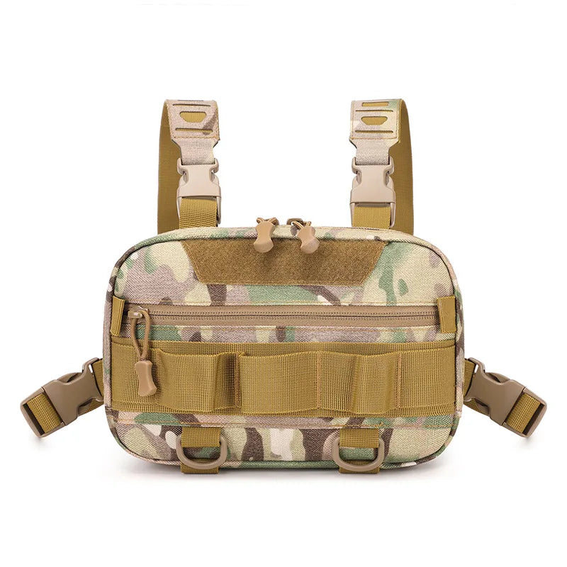 Tactical Chest Vest Bag Backpack Front Rig Pouch Outdoor Camping Cycling Hiking Hunting Climbing Fishing Lure Travel Fanny Pack