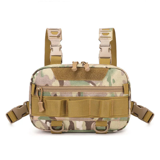 Tactical Chest Vest Bag Backpack Front Rig Pouch Outdoor Camping Cycling Hiking Hunting Climbing Fishing Lure Travel Fanny Pack