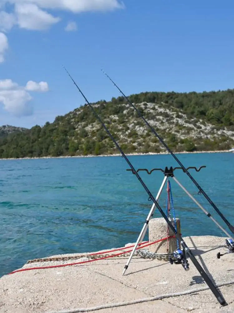 1 Pcs Telescopic Aluminum Alloy Holder For Sea Fishing Rods Triangular Holder For Casting Rods Fishing Support For Angling