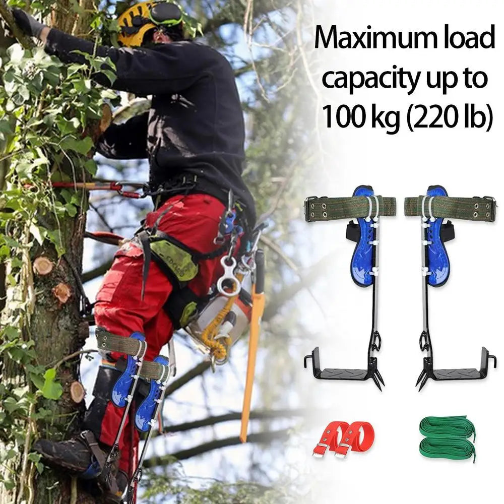 Tree Climbing Gear Kit Pole Climbing Spikes Tree Work Tools Climbing Equipment With Non-Slip Pedal For Outdoor Activities Fruit