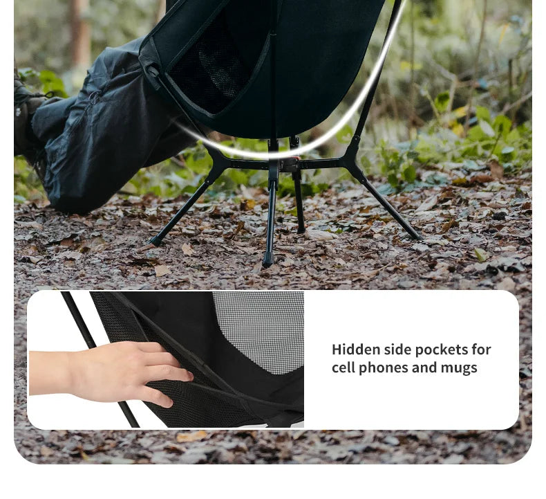 Ultralight Folding Camping Chair Aluminum Alloy , Portable Compact Backpacking Hiking Chair