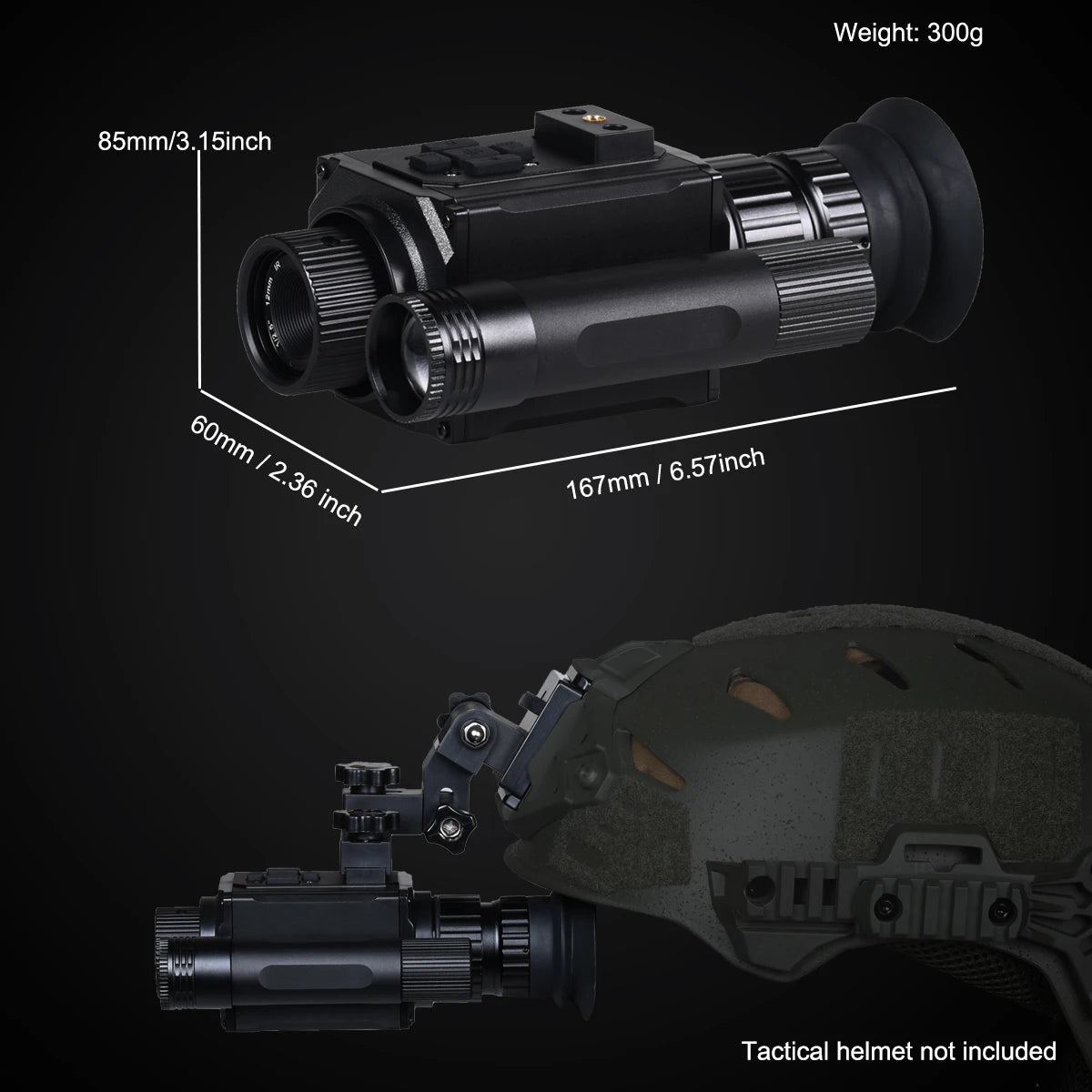 NK006 Helmet Night Vision Monocular Long-Distance Infrared 5X Zoom 1080P Digital Hunting Night Vision Goggles Telescope
