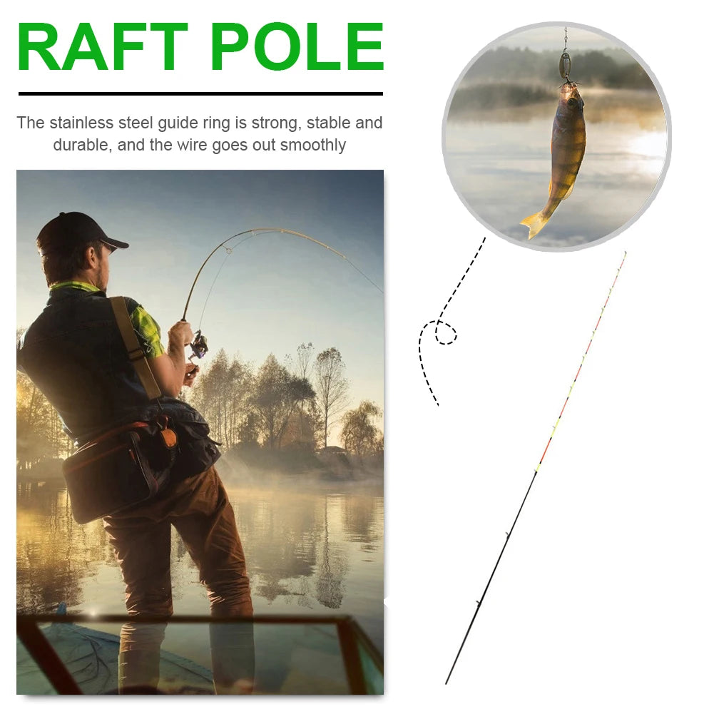 55cm Half/Full Titanium Raft Stick Tip Night Fishing Pole Refit Tip Replacement Outdoor Fishing Tackle Tool Accessories