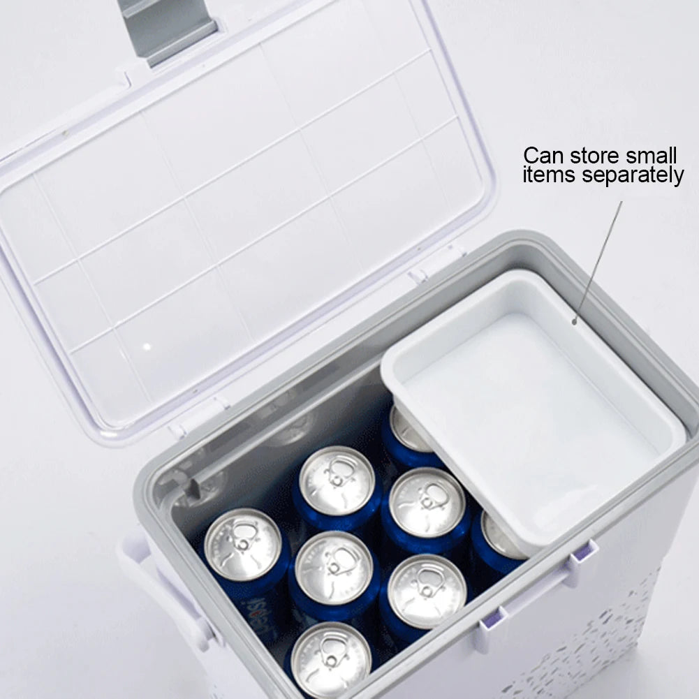 8L Camping Refrigerator Incubator Large Capacity Car Camping Insulation Box Heat Preservation Mini Car Fridge for Car Road Trips