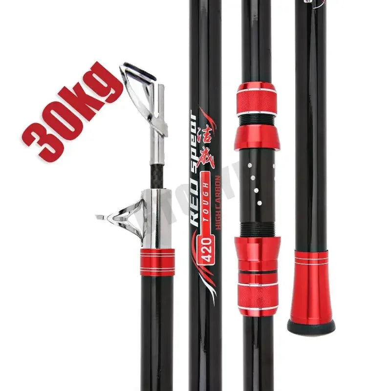 Carbon Fishing Rod 30kg above Superhard 100M Long Distance Throwing shot Rod Telescopic Sea Boat High Quality Fishing Gear