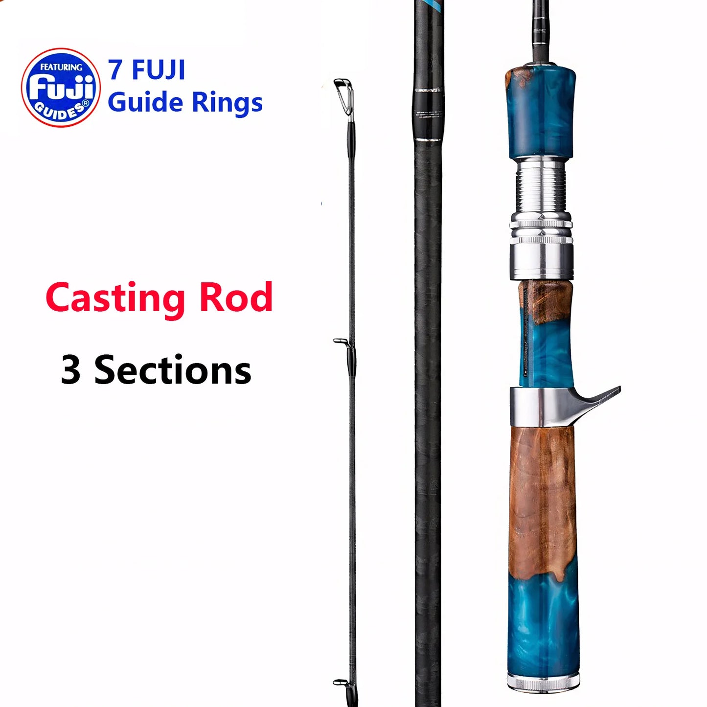 40T Carbon Fiber Fishing Rod,Ultra Soft Light Lure Rod,FUJI Guide Ring,Spinning Casting Rod,Trout,Bass,Carp Fishing Pole Tool