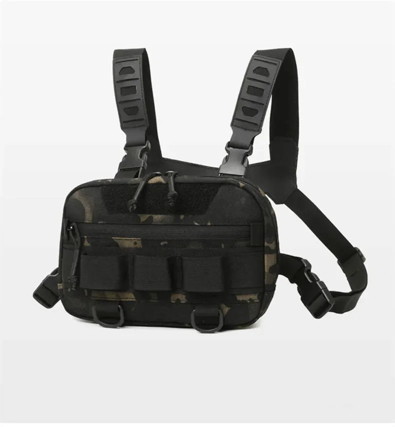 Tactical Chest Vest Bag Backpack Front Rig Pouch Outdoor Camping Cycling Hiking Hunting Climbing Fishing Lure Travel Fanny Pack