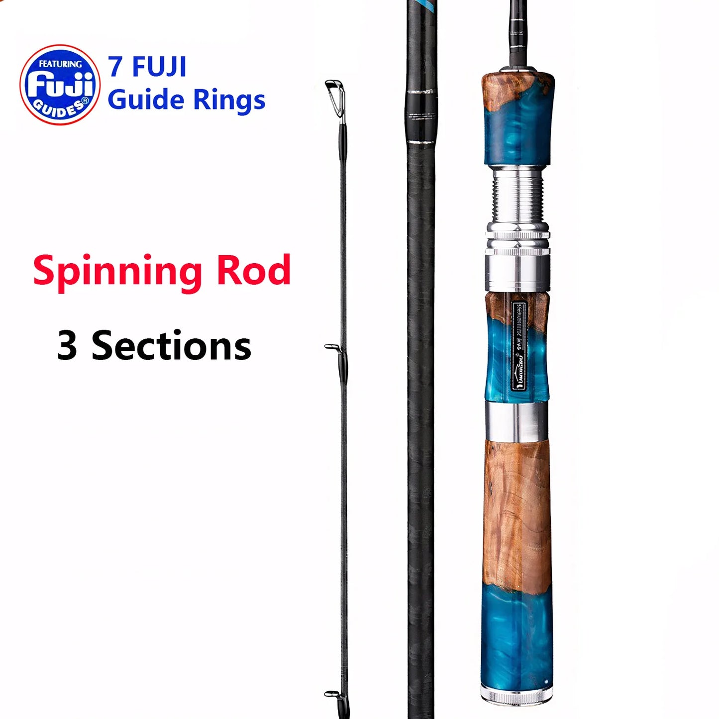 40T Carbon Fiber Fishing Rod,Ultra Soft Light Lure Rod,FUJI Guide Ring,Spinning Casting Rod,Trout,Bass,Carp Fishing Pole Tool