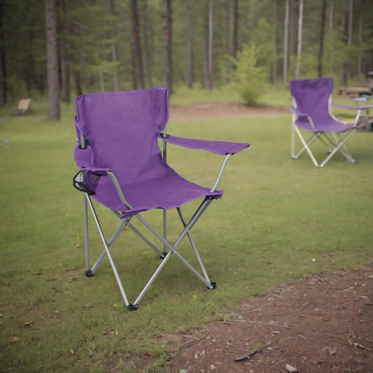 Basic Quad Folding Outdoor Camp Chair,32.1" H X 19.1" W X 31.9" L
