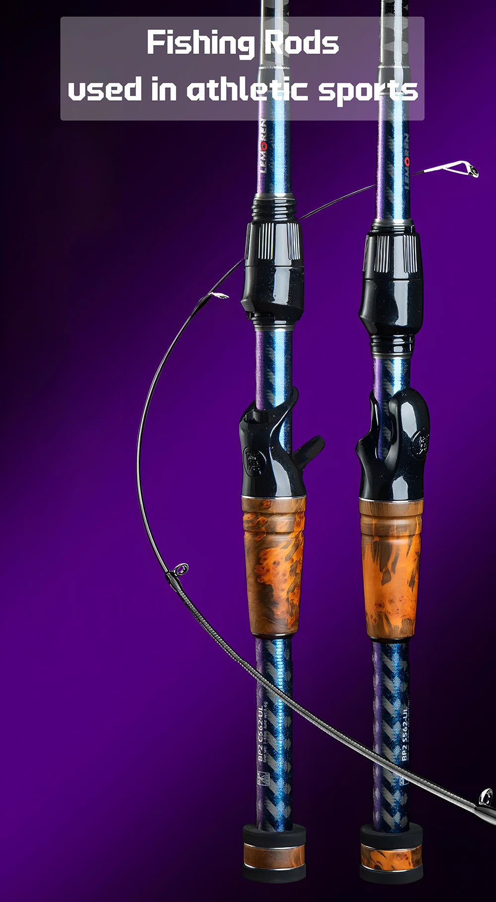 UL Fishing Tackle Lure Rod for Carp Trout Bass,Ultra Light Carbon Fiber Spinning / Casting Rod,Bait Fishing Pole Accessories