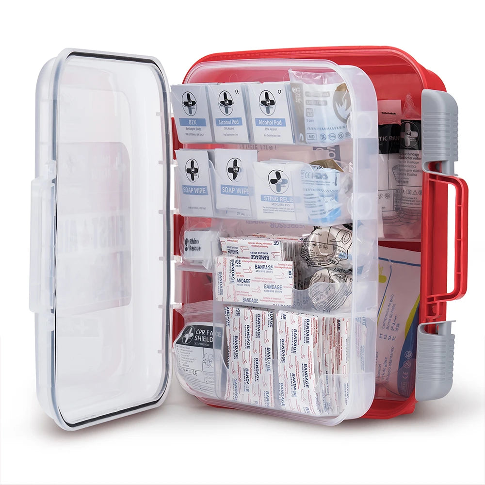 RESCUE 350 Pieces OSHA All-Purpose First Aid Kit, Home & Office Professional Medical Supplies,  for Emergency, School